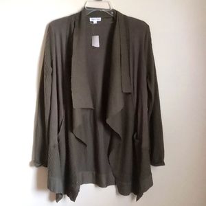 *Final Price* NWT Waterfall Waffle Cardigan Olive Green